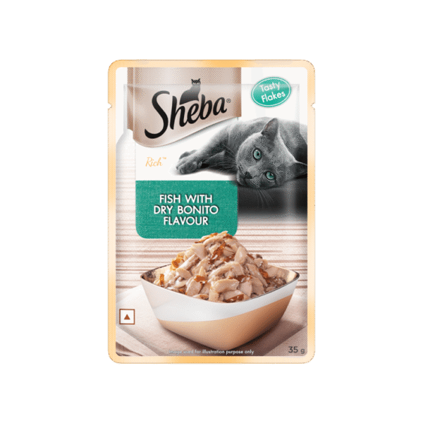 Sheba Wet Kitten Food Fish with Dry Bonito Flake