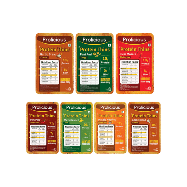 Prolicious High Protein & Fiber Thin Khakhra, - Assorted Flavours