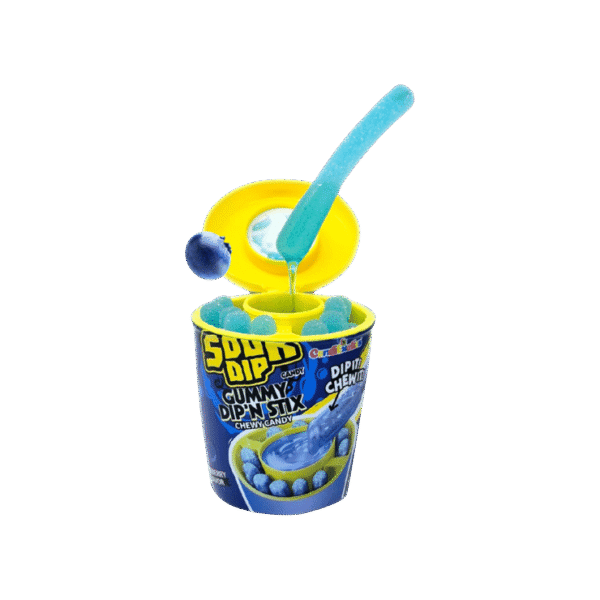 CandiExotics Sour Dip'N Stix Gummy Candy - Blueberry