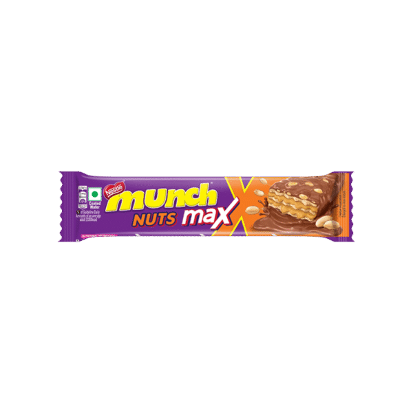 Nestle Munch Max Nuts Double Choco Coated Wafer Bar