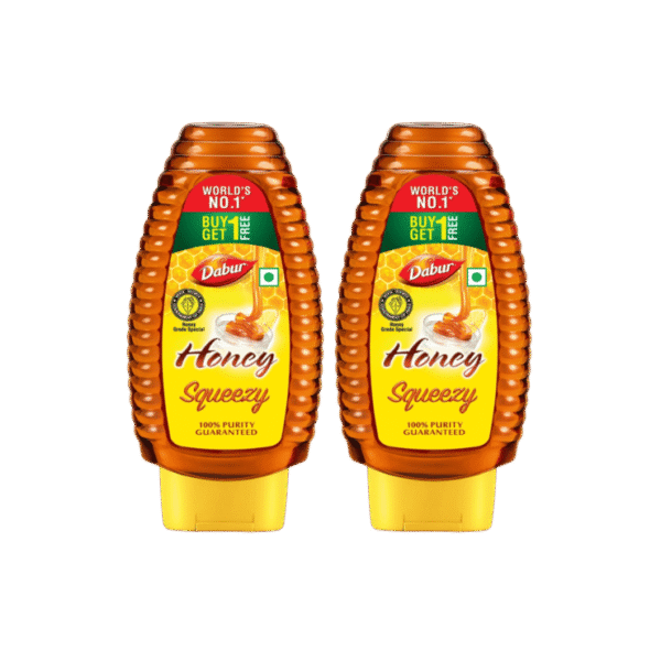 Dabur Honey Squeezy, 100% Pure World's No.1 Honey Brand - Buy 1 Get 1 Free