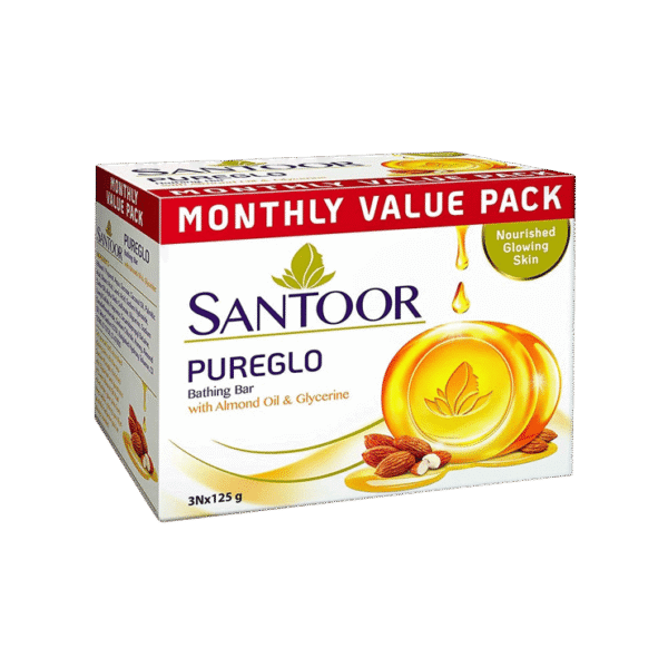 Santoor PureGlo Glycerine Soap - Buy 2 Get 1 Free