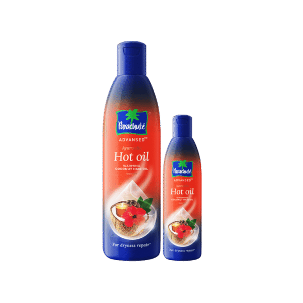 Parachute Advansed Ayurvedic Hot Oil, Warming Coconut Hair Oil 400 ml + 90 ml - Free 90 ml Pack