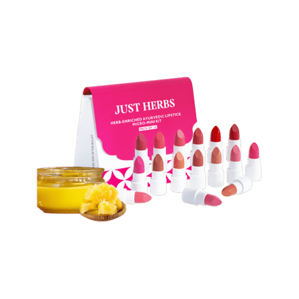 Just Herbs Herb Enriched Ayurvedic Micro-Mini Lipstick Kit