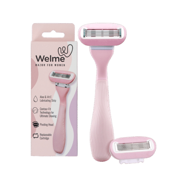 Welme Body Hair Removal Women's Razor ((Pink))