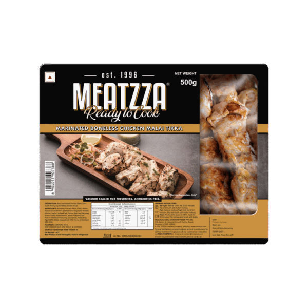 Meatzza Marinated Boneless Malai Chicken Tikka