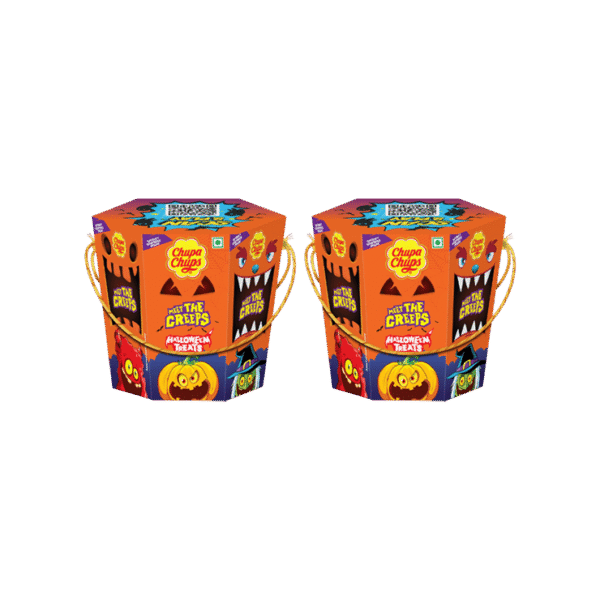 Chupa Chups Meet The Creeps Toffee Pack (Pack of Chupa Chups Jelly, Lollipop & Fruitella Toffee) - Pack of 2