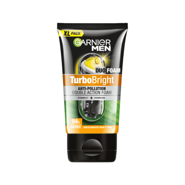 Garnier Men Turbo Bright Anti-Pollution Double Action Face Wash 150 g