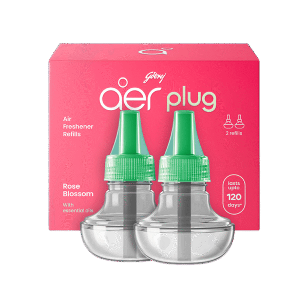 Godrej Aer Plug Electric Air Freshener Refill (Rose Blossom)
