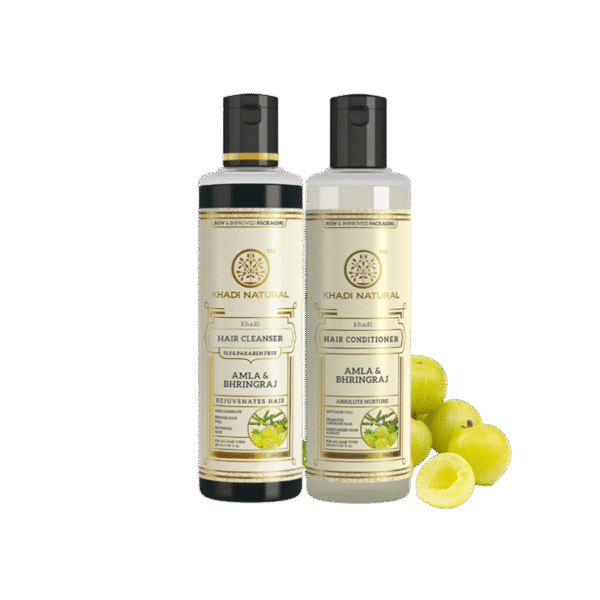 Khadi Natural Amla & Bhringraj Hair Shampoo & Conditioner (Combo Pack)