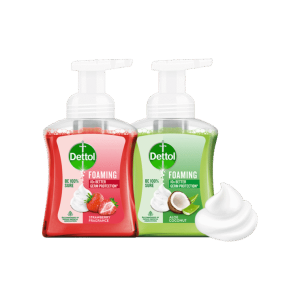 Dettol Strawberry Fragrance Foaming Hand Wash +  Aloe Coconut Foaming Hand Wash Combo