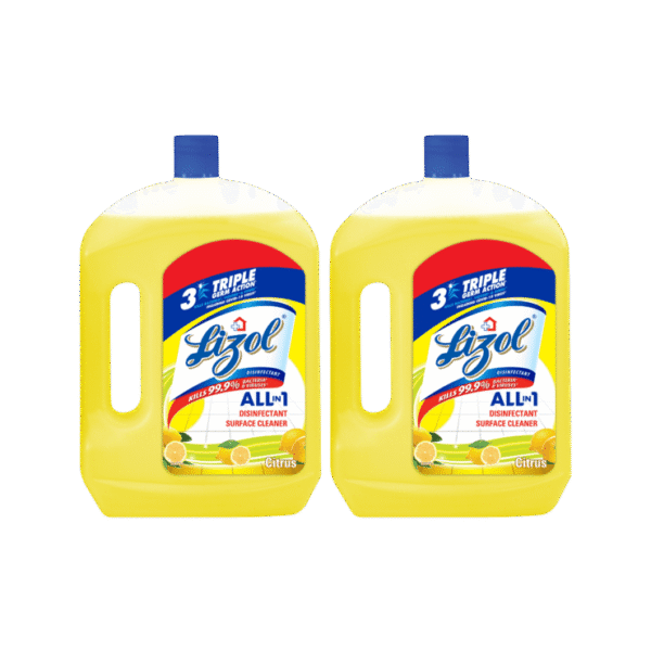 Lizol Disinfectant Surface & Floor Cleaner (Citrus) 2 l - Pack of 2