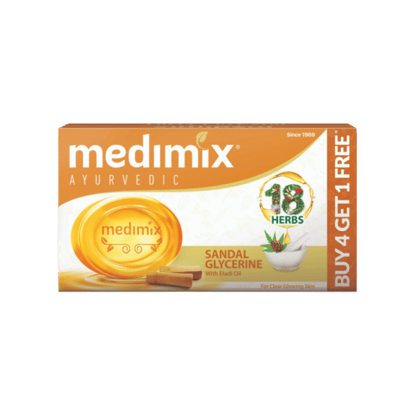 Medimix Sandal Glycerine Soap - Buy 4 Get 1 Free