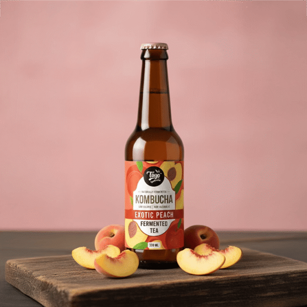 Toyo Kombucha Low Sugar Exotic Peach Non-Alcoholic Sparkling Tea