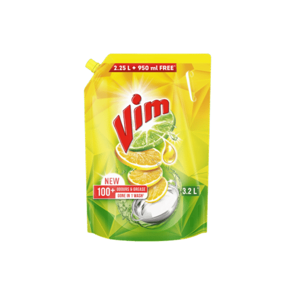 Vim Lemon Dishwash Gel with Tropical Lemon Freshness
