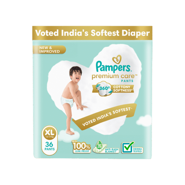 Pampers Premium Care Baby Diaper (Pants, XL, 12-17 kg)