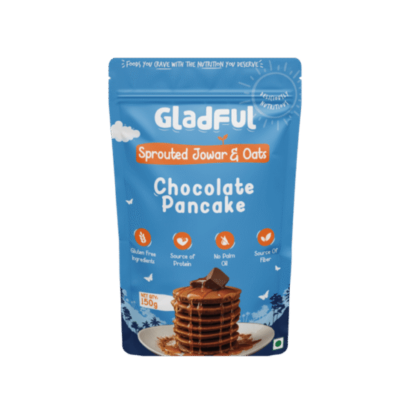 Gladful Choco Pancake Mix with Jowar and Oats